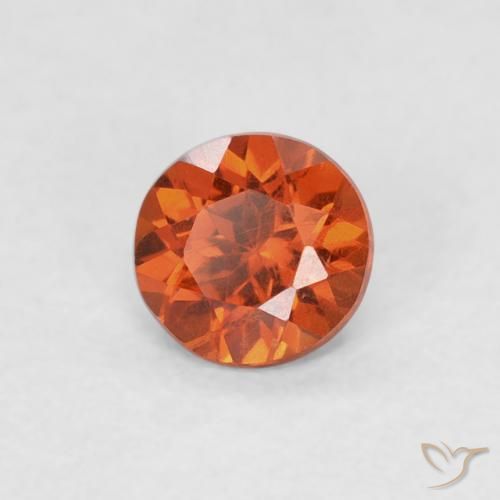 Hilo de espesartita Naranja fuego natural de 0.39 ct, Redondo, SI