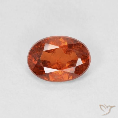 0.64ct Natural Naranja rojizo Hilo de espesartita, Ovalada, SI