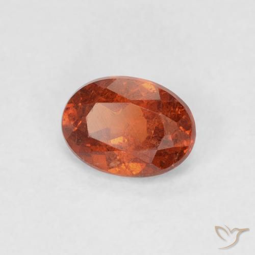 Hilo de espesartita Naranja rojizo natural de 0.64 ct, Ovalada, SI