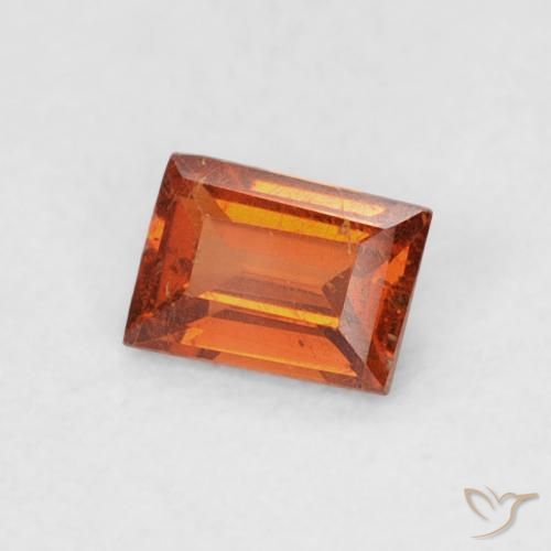 Hilo de espesartita Naranja rojizo natural de 0.30 ct, Corte Baguette, SI