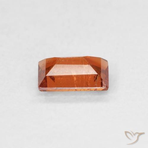 Hilo de espesartita Naranja medio natural de 0.56 ct, Corte Baguette, SI