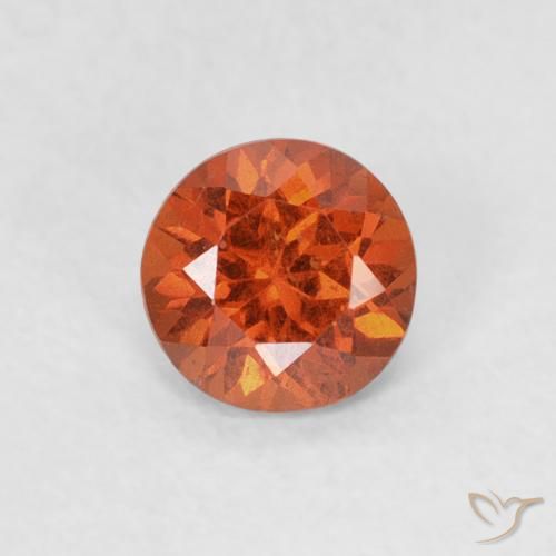 0.48ct Natural Naranja cálido Hilo de espesartita, Redondo, SI