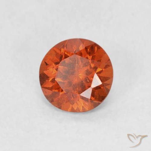 Hilo de espesartita Naranja cálido natural de 0.48 ct, Redondo, SI