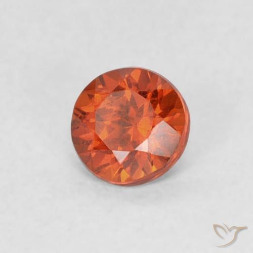 Hilo de espesartita Naranja medio natural de 0.33 ct, Redondo, SI