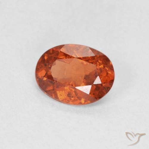 Hilo de espesartita Naranja cálido natural de 0.82 ct, Ovalada, SI