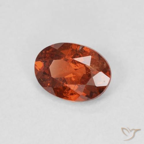 Hilo de espesartita Naranja oscuro natural de 0.70 ct, Ovalada, SI-I1