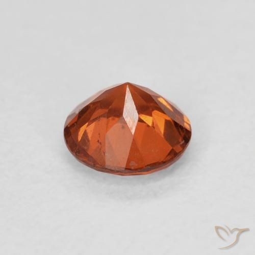 Hilo de espesartita Naranja rojizo natural de 0.65 ct, Redondo, SI
