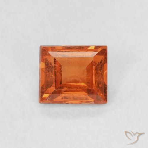 0.29ct Natural Naranja medio Hilo de espesartita, Corte Baguette, SI