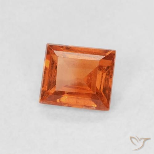 Hilo de espesartita Naranja medio natural de 0.29 ct, Corte Baguette, SI