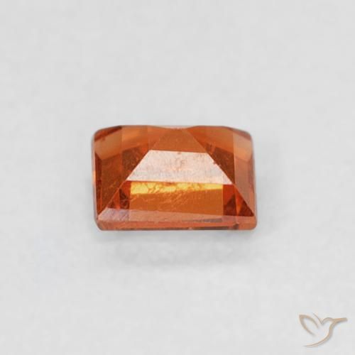 Hilo de espesartita Naranja medio natural de 0.29 ct, Corte Baguette, SI