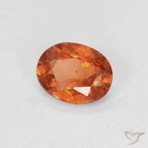 Hilo de espesartita Ámbar naranja natural de 0.39 ct, Ovalada, SI