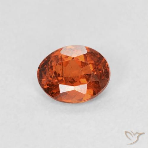 0.33ct Natural Naranja fuego Hilo de espesartita, Ovalada, SI
