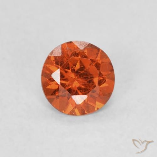 Hilo de espesartita Naranja medio natural de 0.34 ct, Redondo, SI