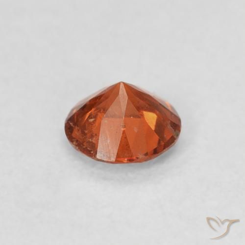 Hilo de espesartita Naranja medio natural de 0.34 ct, Redondo, SI