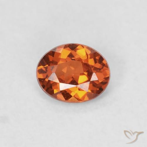 0.36ct Natural Naranja rojizo Hilo de espesartita, Ovalada, VS