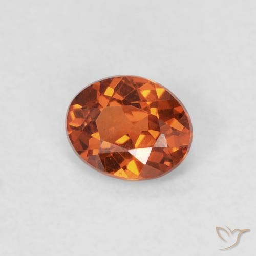 Hilo de espesartita Naranja rojizo natural de 0.36 ct, Ovalada, VS