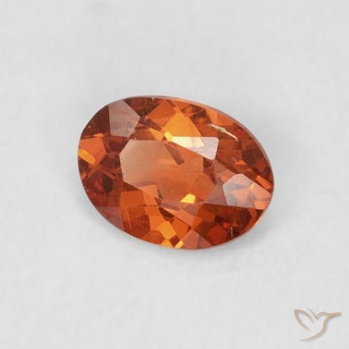 Hilo de espesartita Naranja oscuro natural de 0.39 ct, Ovalada, SI