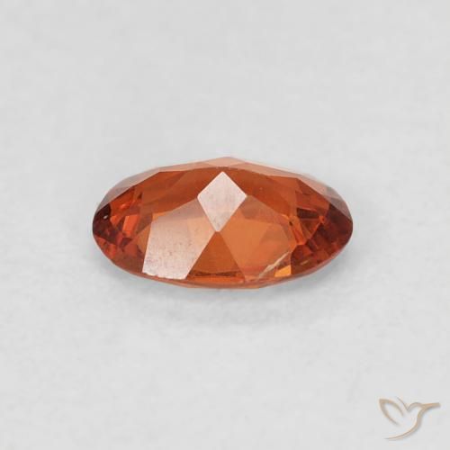 Hilo de espesartita Naranja oscuro natural de 0.39 ct, Ovalada, SI