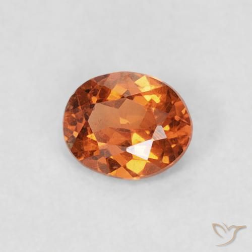 Hilo de espesartita Naranja oscuro natural de 0.25 ct, Ovalada, VS-SI