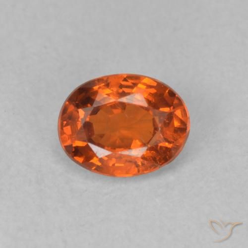 0.48ct Natural Naranja oscuro Hilo de espesartita, Ovalada, VS