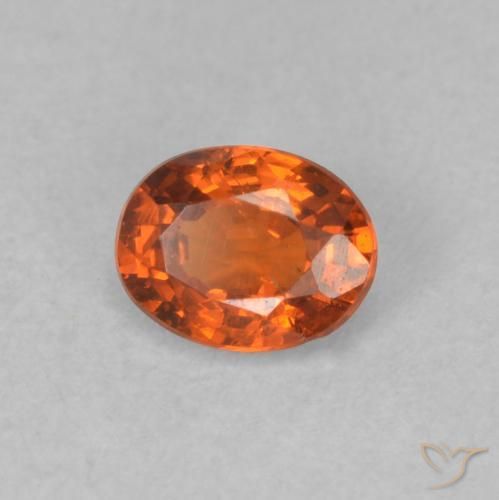 Hilo de espesartita Naranja oscuro natural de 0.48 ct, Ovalada, VS