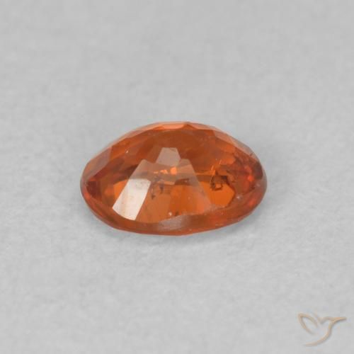 Hilo de espesartita Naranja oscuro natural de 0.48 ct, Ovalada, VS