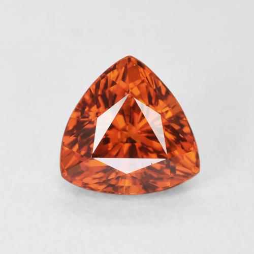 2.25ct Natural Ámbar naranja Hilo de espesartita, Trillón, VVS-VS