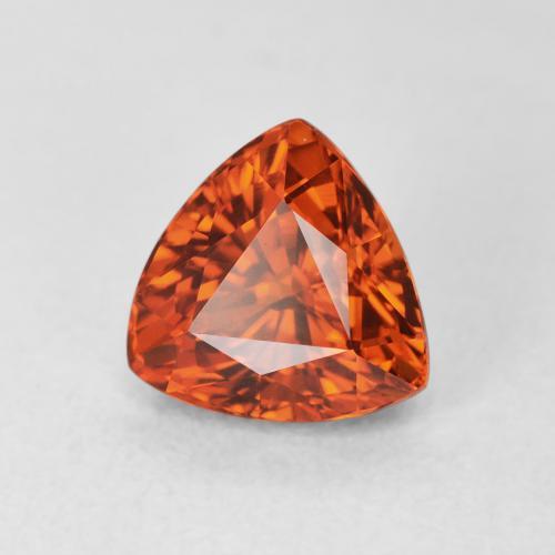 Hilo de espesartita Ámbar naranja natural de 2.25 ct, Trillón, VVS-VS