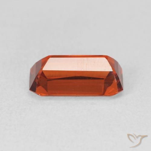 Hilo de espesartita Naranja fuego natural de 3.57 ct, Corte Octágono / Esmeralda, VVS-VS