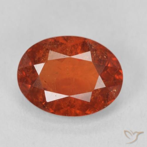 2.98ct Natural Rojo fuego Hilo de espesartita, Ovalada, SI