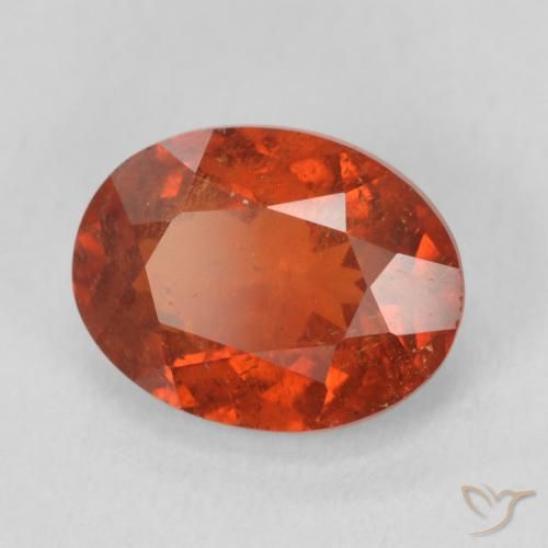 Hilo de espesartita Rojo fuego natural de 2.98 ct, Ovalada, SI