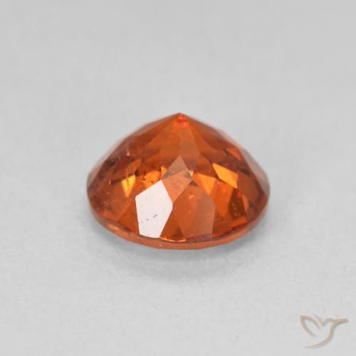 Hilo de espesartita Naranja rojizo natural de 1.85 ct, Redondo, SI