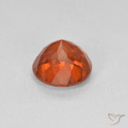 Hilo de espesartita Naranja rojizo natural de 1.57 ct, Redondo, SI