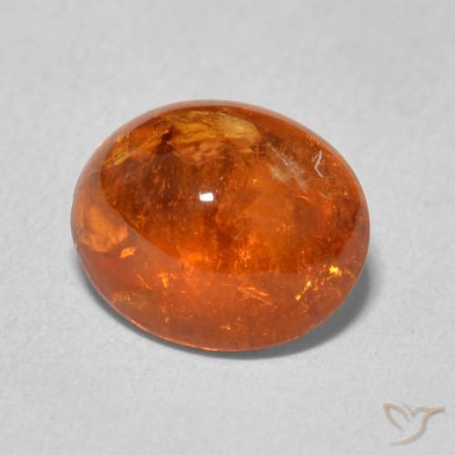 Hilo de espesartita Naranja rojizo natural de 4.78 ct, Ovalada, Transparente
