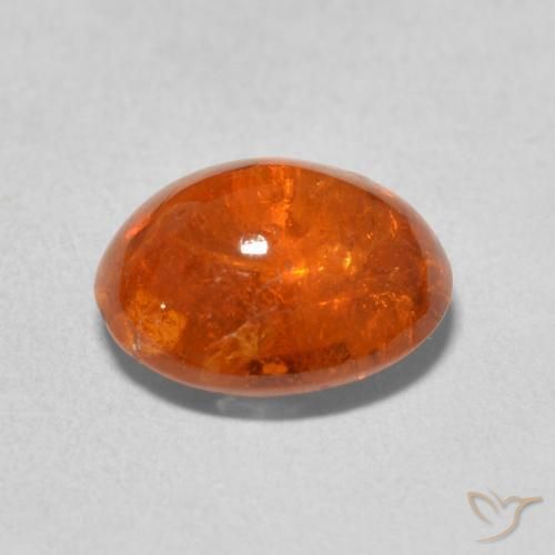 Hilo de espesartita Naranja rojizo natural de 4.78 ct, Ovalada, Transparente