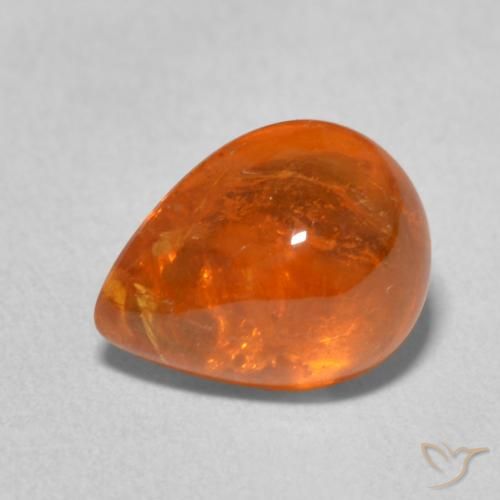 3.99ct Natural Naranja rojizo Hilo de espesartita, En forma de pera, Transparente