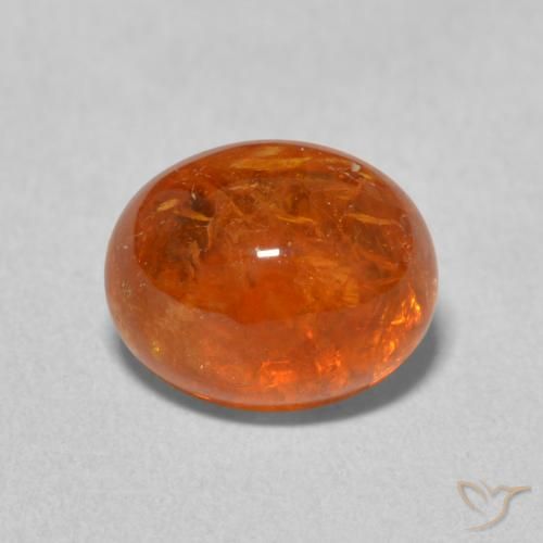 3.86ct Natural Naranja medio Hilo de espesartita, Ovalada, Transparente