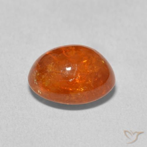 Hilo de espesartita Naranja medio natural de 3.86 ct, Ovalada, Transparente