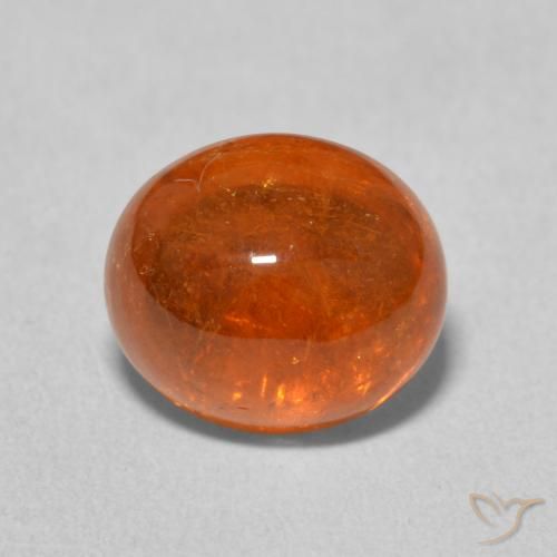 4.38ct Natural Naranja medio Hilo de espesartita, Ovalada, Transparente