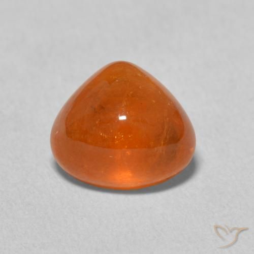 3.14ct Natural Naranja medio Hilo de espesartita, En forma de pera, Transparente