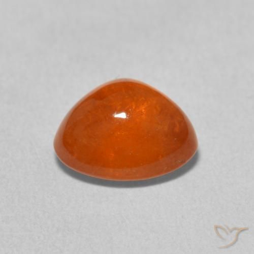 Hilo de espesartita Naranja medio natural de 3.14 ct, En forma de pera, Transparente