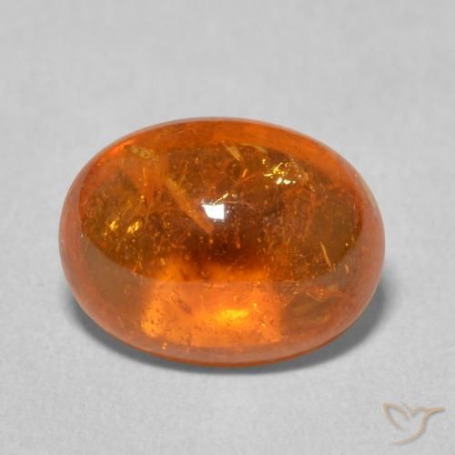 4.88ct Natural Naranja rojizo Hilo de espesartita, Ovalada, Transparente