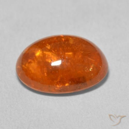 Hilo de espesartita Naranja rojizo natural de 4.88 ct, Ovalada, Transparente