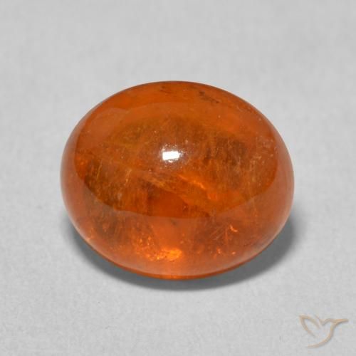 4.85ct Natural Naranja medio Hilo de espesartita, Ovalada, Transparente