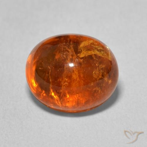 4.92ct Natural Naranja fuego Hilo de espesartita, Ovalada, Transparente
