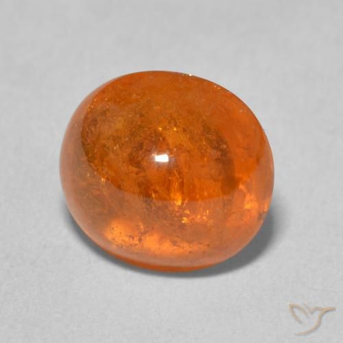 Hilo de espesartita Naranja claro natural de 4.52 ct, Ovalada, Transparente