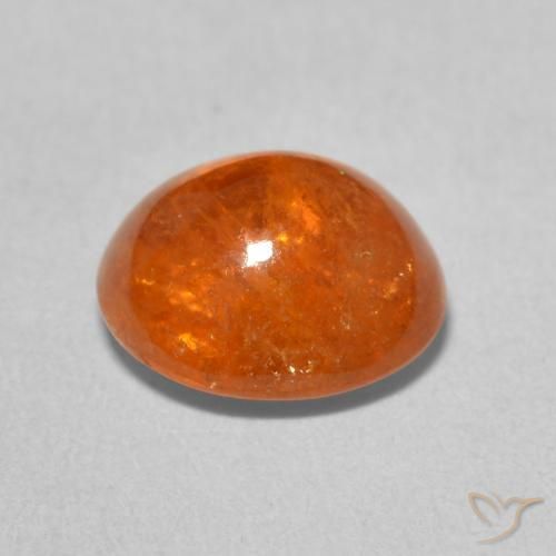 Hilo de espesartita Naranja claro natural de 4.52 ct, Ovalada, Transparente