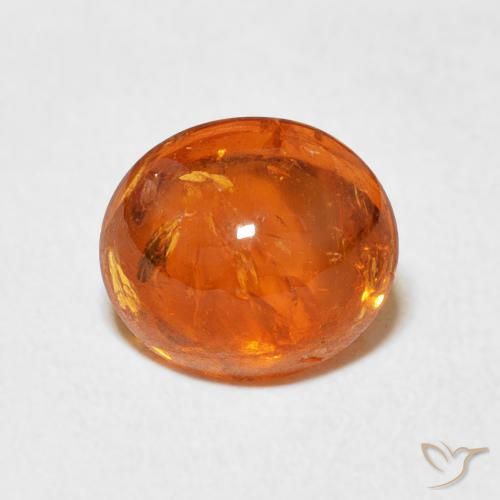 3.94ct Natural Naranja medio Hilo de espesartita, Ovalada, Transparente
