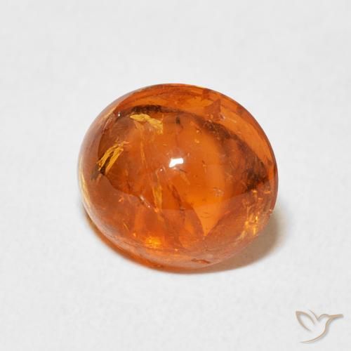 Hilo de espesartita Naranja medio natural de 3.94 ct, Ovalada, Transparente
