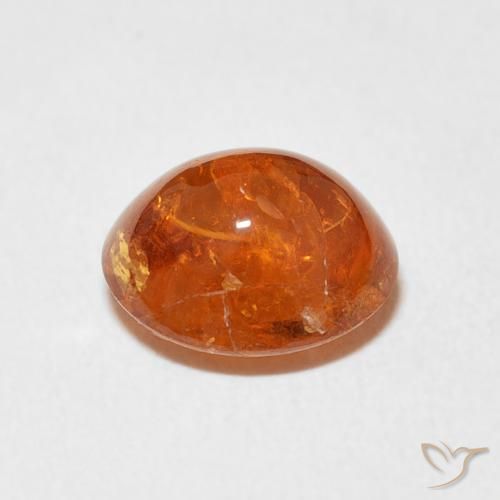 Hilo de espesartita Naranja medio natural de 3.94 ct, Ovalada, Transparente